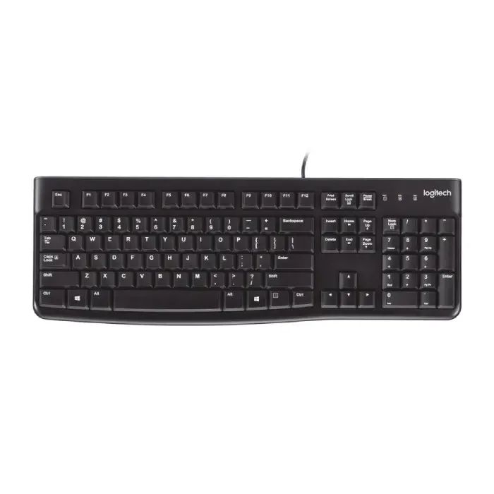 Logitech K120 USB Standard Wired USB Keyboard Black