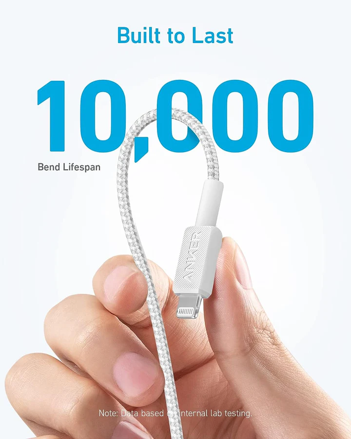 3. 322 USB-C to Lightning Cable (6ft Braided)