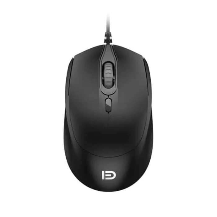 Fashion Wired Mouse FD 3600N DPI Adjustable 800DPI 1200DPI 1600DPI Wired Mouse - Black