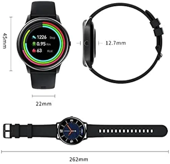 IMILAB OX KW66 Smart Watch 1.28-inch Sport IP68 Long Battery Black