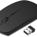 Hp Wireless Mouse Rechargeable USB Wireless Mouse Quiet Click Wireless Mouse for Laptop PC Computer Black