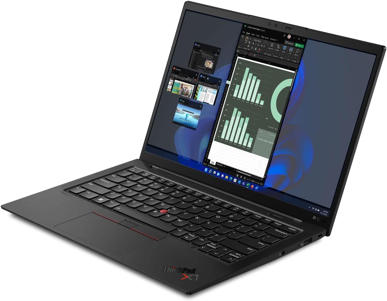 Lenovo ThinkPad X1 Carbon Gen 10 Laptop Intel Ci7-1270P 32GB RAM 512GB SSD Intel Iris Xe Graphics 14 Inch WUXGA Touch Windows 11 Black - 21CB000FUS