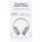 9S Max Headphones Wireless Bluetooth With Mic Headset Headphones Silver