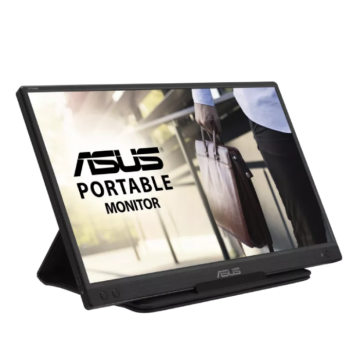 ASUS ZenScreen MB166C Portable Monitor 15.6 inch 5ms Full HD Type-C 60Hz IPS Ultra Slim Tripod Socket Auto Rotate with Narrow Frame - 90LM07D3-B01170