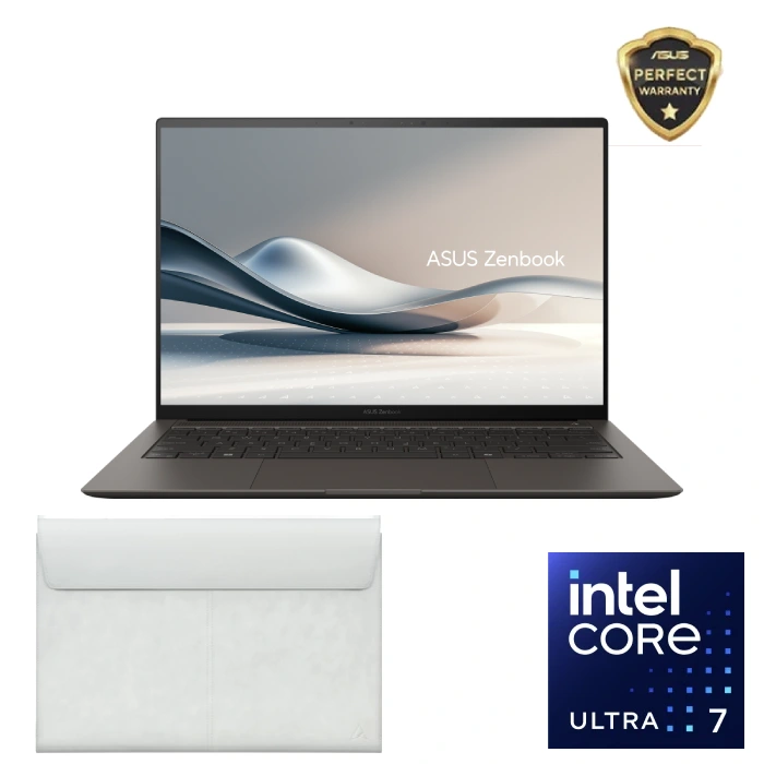 Asus Zenbook S14 OLED UX5406SA-PV007W Laptop Intel Core Ultra 7 258V, 32GB RAM, 1TB SSD, 14" OLED 120Hz, Intel Arc Graphics, Win11, Grey