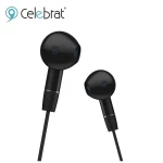 Celebrat G8 Earphone Wired Bass Stereo With Controller And Microphone Black