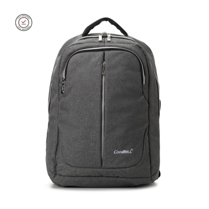 COOLBELL Large Capacity Water Resistant Laptop Backpack 17.3-Inch - Gray