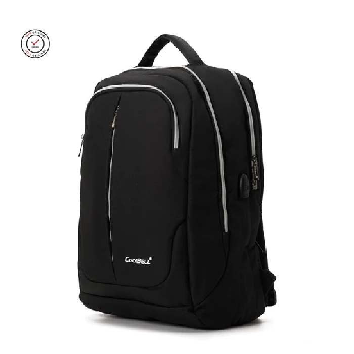 COOLBELL Large Capacity Water Resistant Laptop Backpack 17.3-Inch - Black