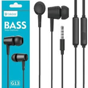 EARPHONE-CELEBRAT BASS-G13-BLACK - 14 Day Warranty