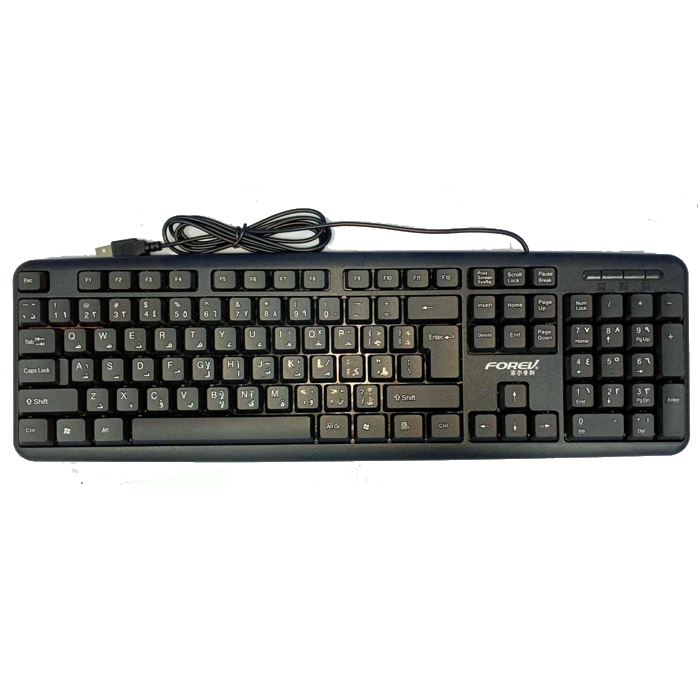 Forev FV-F60 Keyboard and Optical Mouse Wired Set Black