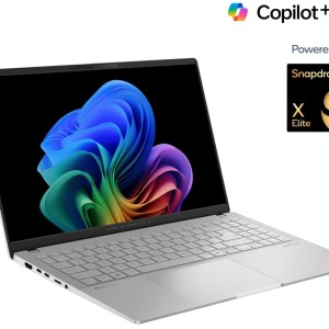 ASUS Vivobook S15 S5507QA-MA001W Laptop, Snapdragon® X Elite X1E 78 100, 32GB RAM, 1TB SSD, Qualcomm® Adreno GPU, 15.6" 120Hz, Win11