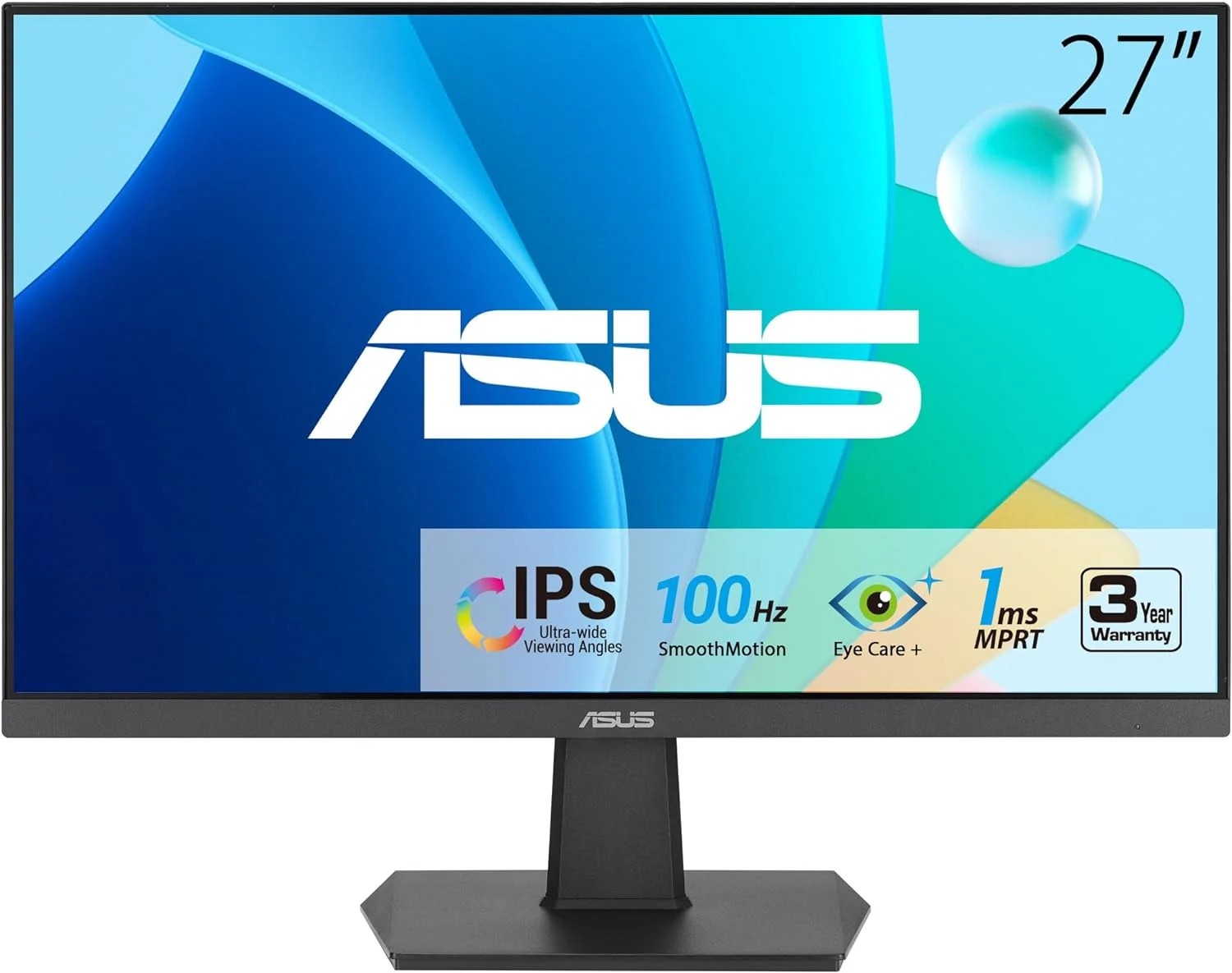 ASUS Gaming VA27EHF Eye Care 27 inch Gaming Monitor FHD (1920x1080) 100 Hz IPS