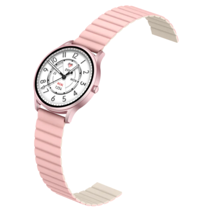 Kieslect Lady Lora Smart Watch 1.32 inch With Additional Strap 280 mAh Battery - Pink