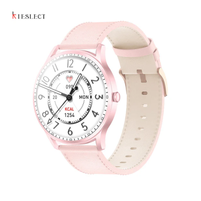 Kieslect Lady Lora Smart Watch 1.32 inch With Additional Strap 280 mAh Battery - Pink