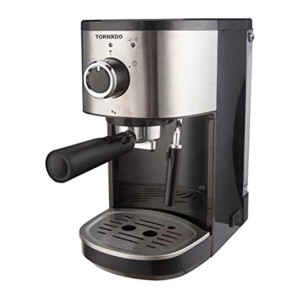 TORNADO Manual Espresso Capsules Coffee Maker 1.2 Liter Black x Stainless TCM-14512ES