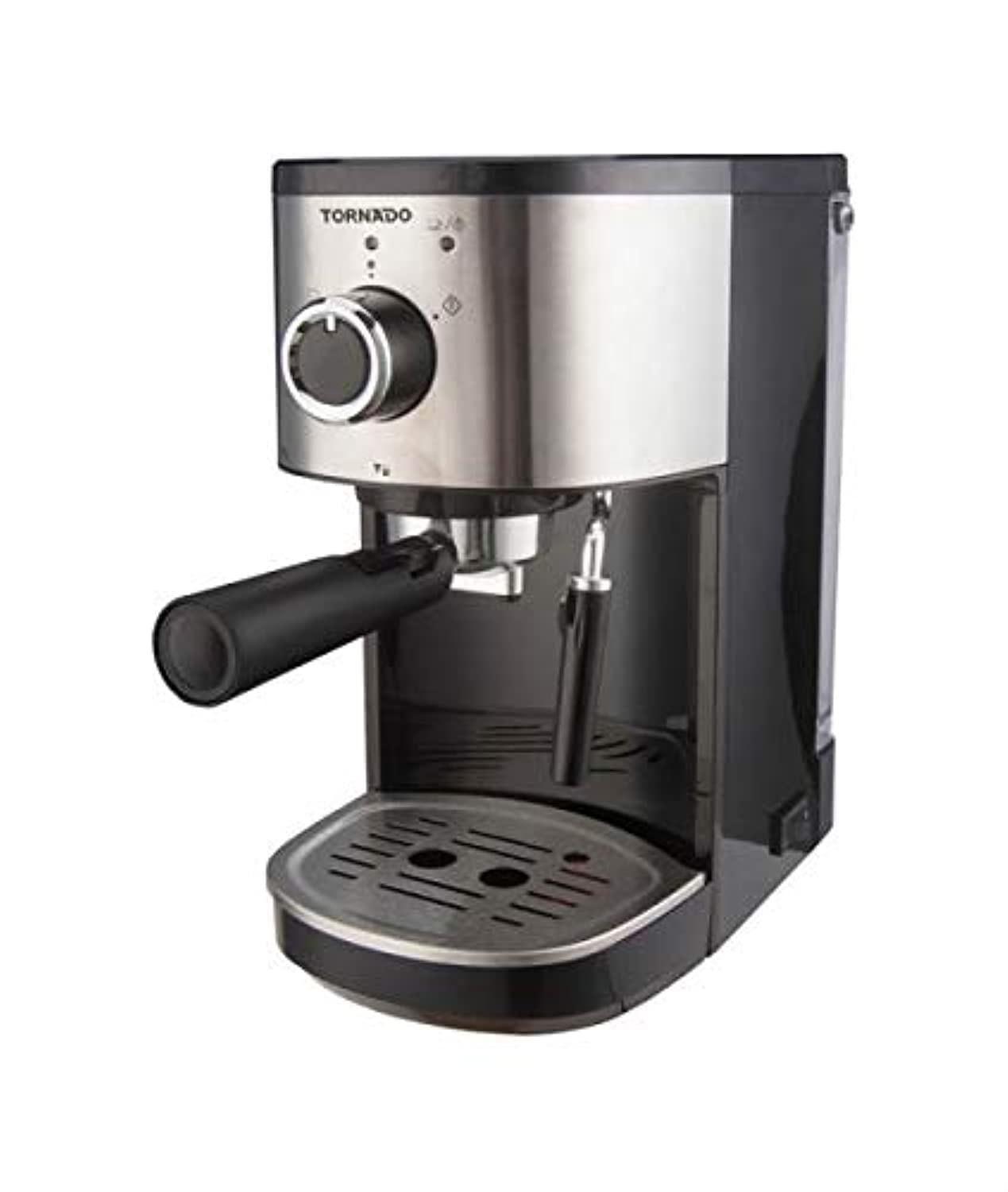 TORNADO Manual Espresso Capsules Coffee Maker 1.2 Liter Black x Stainless TCM-14512ES