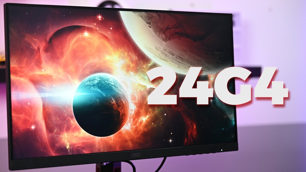 AOC 24G4E 23.8-Inch Fast IPS Gaming Monitor 1920 × 1080 (FHD) 180Hz, 0.5ms, HDR10, Adaptive Gaming Performance