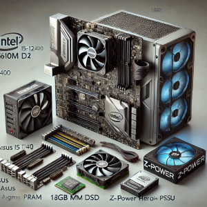 PC Gaming Bundle Intel Ci5-12400+Fan, Asus PRIME H610M-K D4 Motherboard, 16GB RAM, 128GB SSD XIGMATEK Hero II FRGB Case + Z-Power 600W