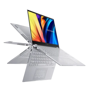 LAPTOP-ASUS-VivoBook S14 Flip-TN3402YA-LZ555W-AMD-R5-7430U-8G-512G.SSD-AMD Radeon Graphics-14 Inch WUXGA (1920 x 1200) 60Hz-WIN11-TRANSPARENT SILVER-PEN