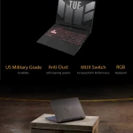 ASUS TUF Gaming A15 FA507NVR-LP007W Gaming Laptop AMD R7 7435HS, 16GB RAM 512GB SSD RTX™ 4060 8GB, 15.6” FHD 144Hz Win11 Jaeger Gray