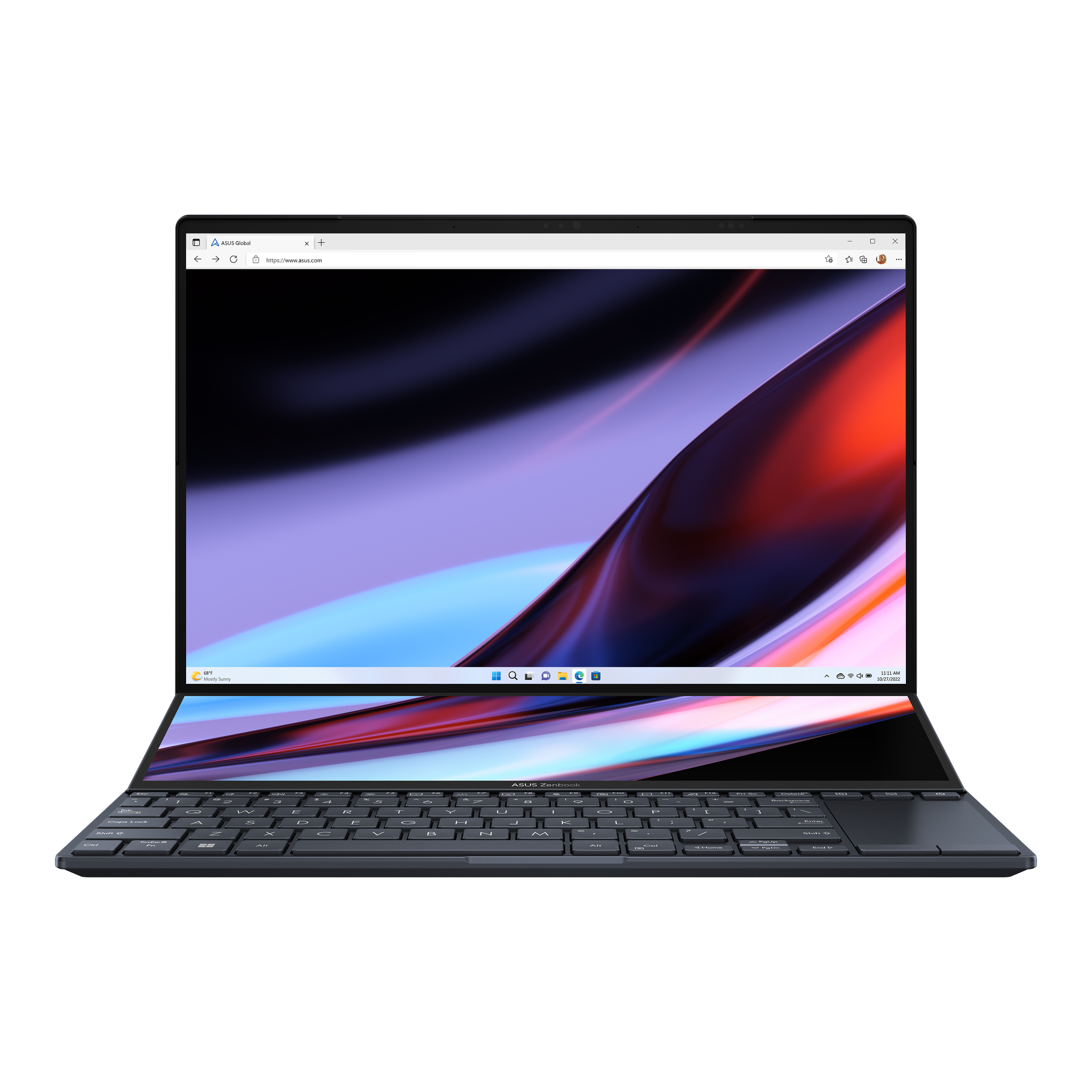 ASUS Zenbook Pro 14 Duo OLED UX8402ZE-OLED007W Laptop Intel Ci7-12700H, 16GB RAM 1TB SSD RTX 3050Ti 4GB, 14.5-inch 3K OLED Touch Win11 Black