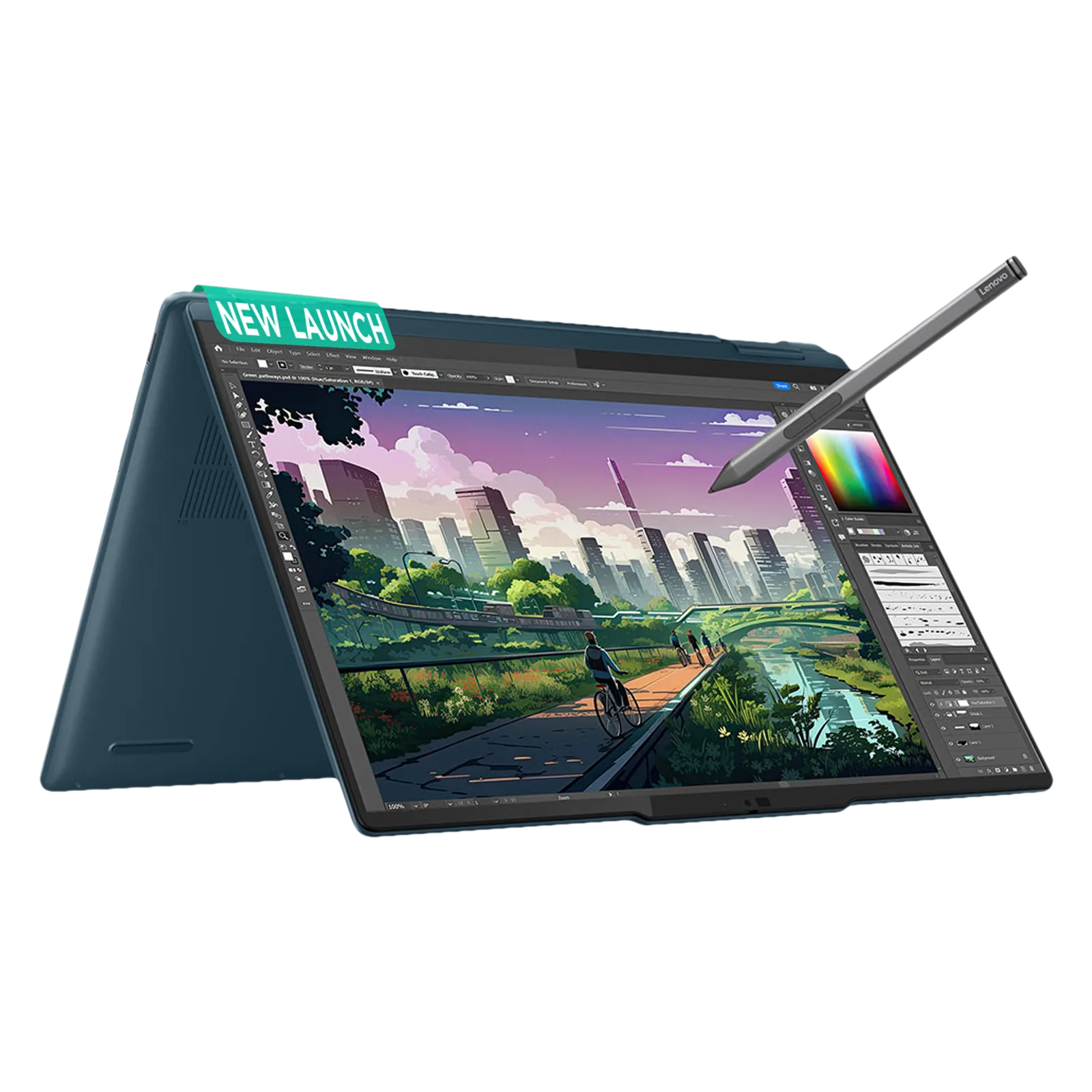 Lenovo Yoga 7 2-in-1 14IML9 Laptop Intel Core Ultra 7 155H, 16GB RAM, 1TB SSD, 14" OLED Glossy Glass, Touch, Intel Arc Graphics, Win11, Teal + Pen, Mouse