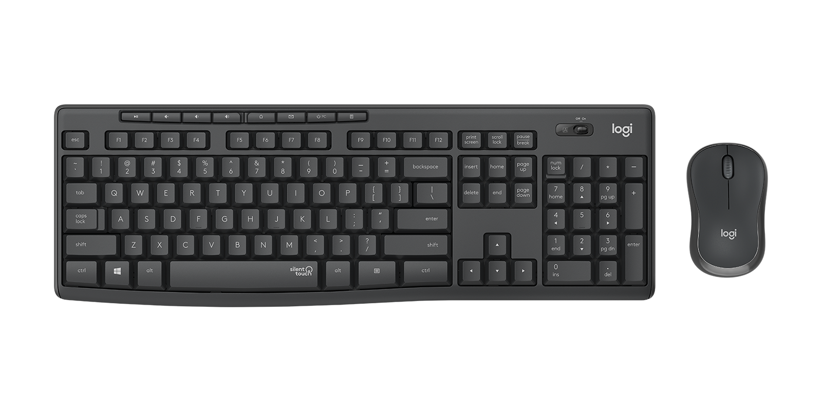 Logitech MK295 Silent Wireless Keyboard and mouse Combo Graphite