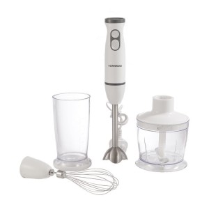 TORNADO Hand Blender 250 Watt Stainless Steel Whisk White HB-250T